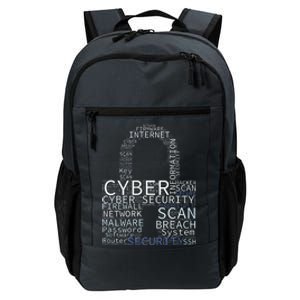 Cyber Security Wordcloud Padlock Daily Commute Backpack