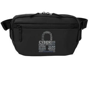 Cyber Security Wordcloud Padlock Crossbody Pack