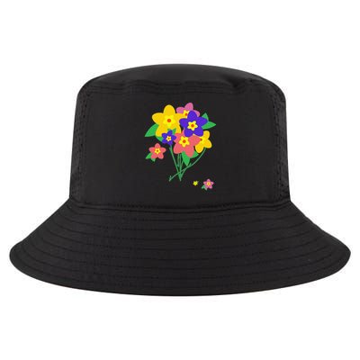 Colorful Spring Wildflowers Bouquet Love Flower Graphic Art Cool Comfort Performance Bucket Hat