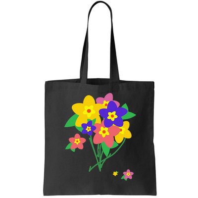 Colorful Spring Wildflowers Bouquet Love Flower Graphic Art Bag
