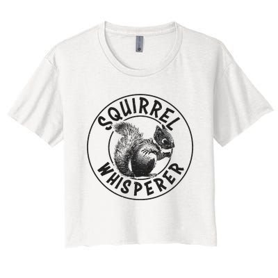 Cute Squirrel Whisperer Women's Crop Top Tee