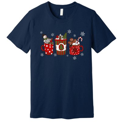 Cozy Snowy Winter Coffee Christmas Gifts For Coffee Lovers Premium T-Shirt