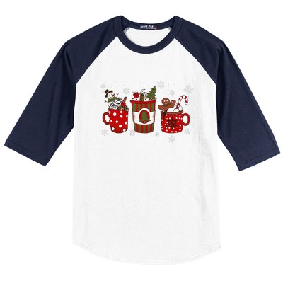 Cozy Snowy Winter Coffee Christmas Gifts For Coffee Lovers Baseball Sleeve Shirt