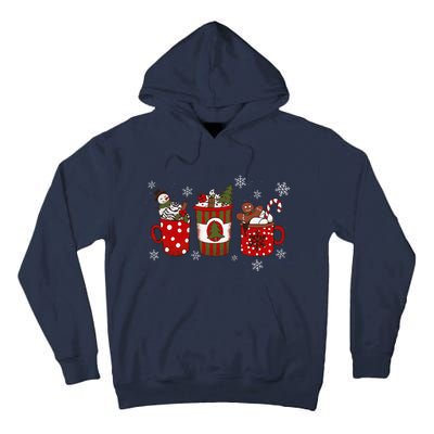 Cozy Snowy Winter Coffee Christmas Gifts For Coffee Lovers Tall Hoodie