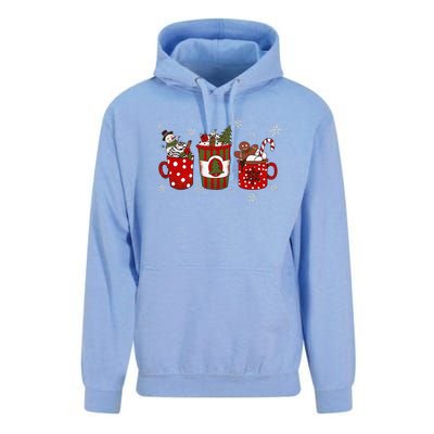 Cozy Snowy Winter Coffee Christmas Gifts For Coffee Lovers Unisex Surf Hoodie