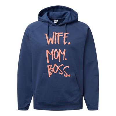 Cute Sexy Wife Mom Boss 'S Gift Performance Fleece Hoodie