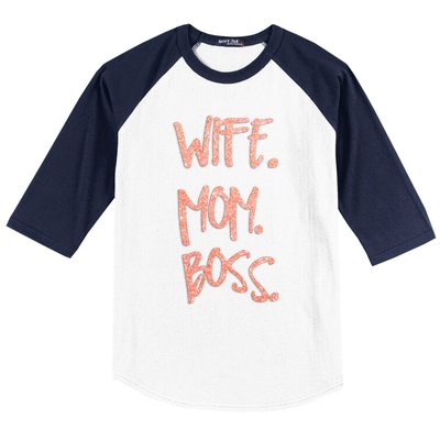 Cute Sexy Wife Mom Boss 'S Gift Baseball Sleeve Shirt