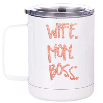 Cute Sexy Wife Mom Boss 'S Gift 12 oz Stainless Steel Tumbler Cup