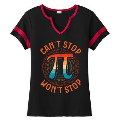 CAN'T STOP WON'T STOP PI DAY 3 Ladies Halftime Notch Neck Tee