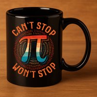 CAN'T STOP WON'T STOP PI DAY 3 11oz C Handle Ceramic Mug