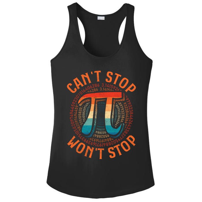 CAN'T STOP WON'T STOP PI DAY 3 Ladies PosiCharge Competitor Racerback Tank