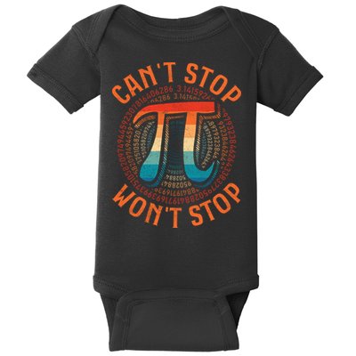 CAN'T STOP WON'T STOP PI DAY 3 Baby Bodysuit
