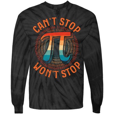 CAN'T STOP WON'T STOP PI DAY 3 Tie-Dye Long Sleeve Shirt
