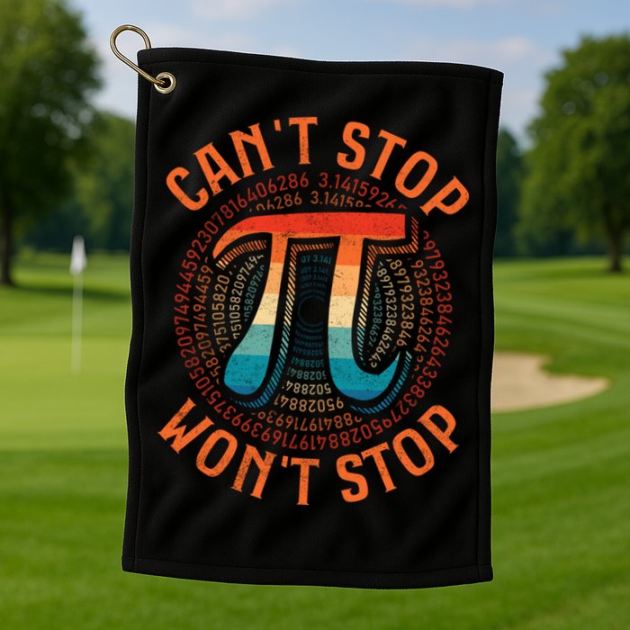 CAN'T STOP WON'T STOP PI DAY 3 Golf Towel