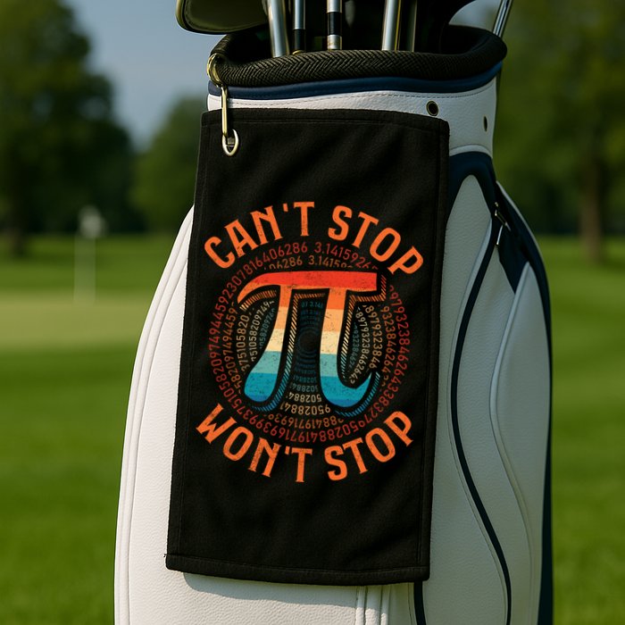 CAN'T STOP WON'T STOP PI DAY 3 Golf Towel