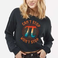 CAN'T STOP WON'T STOP PI DAY 3 Cropped Pullover Crew