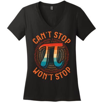 CAN'T STOP WON'T STOP PI DAY 3 Women's V-Neck T-Shirt
