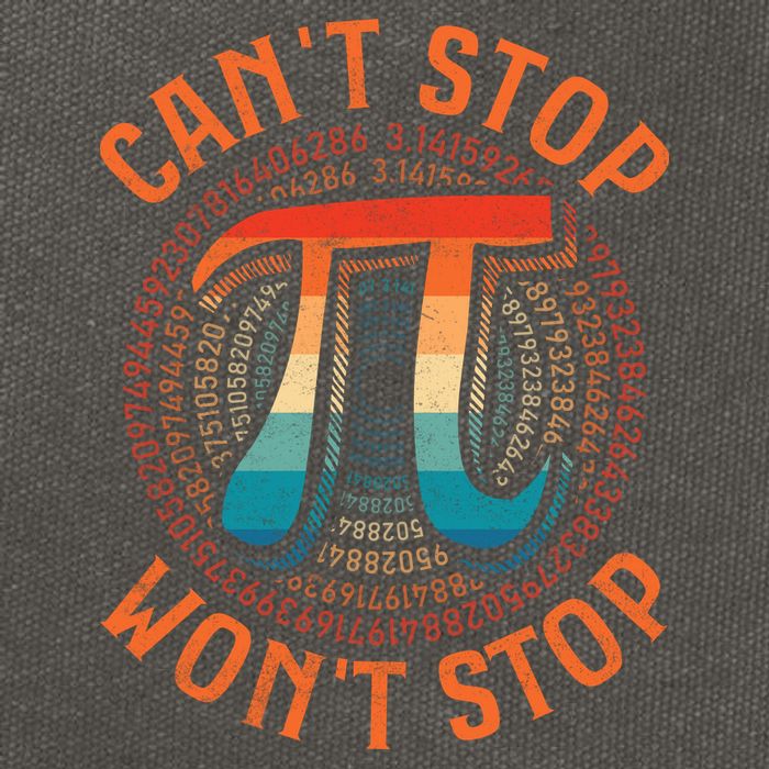 CAN'T STOP WON'T STOP PI DAY 3 Cotton Canvas Backpack