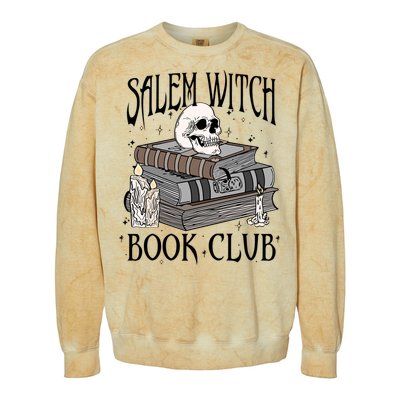 Cool Salem Witch Book Club Book Lovers Spooky Halloween Gift Colorblast Crewneck Sweatshirt