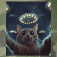 Cat Selfie With Ufos Aliens Kitten Funny Graphic Legacy Tie Dye Trucker Hat
