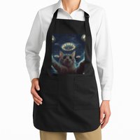 Cat Selfie With Ufos Aliens Kitten Funny Graphic Apron