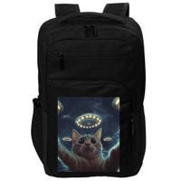 Cat Selfie With Ufos Aliens Kitten Funny Graphic Impact Tech Backpack