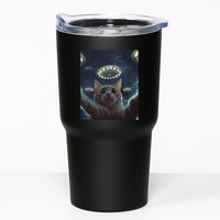 Cat Selfie With Ufos Aliens Kitten Funny Graphic Tumbler