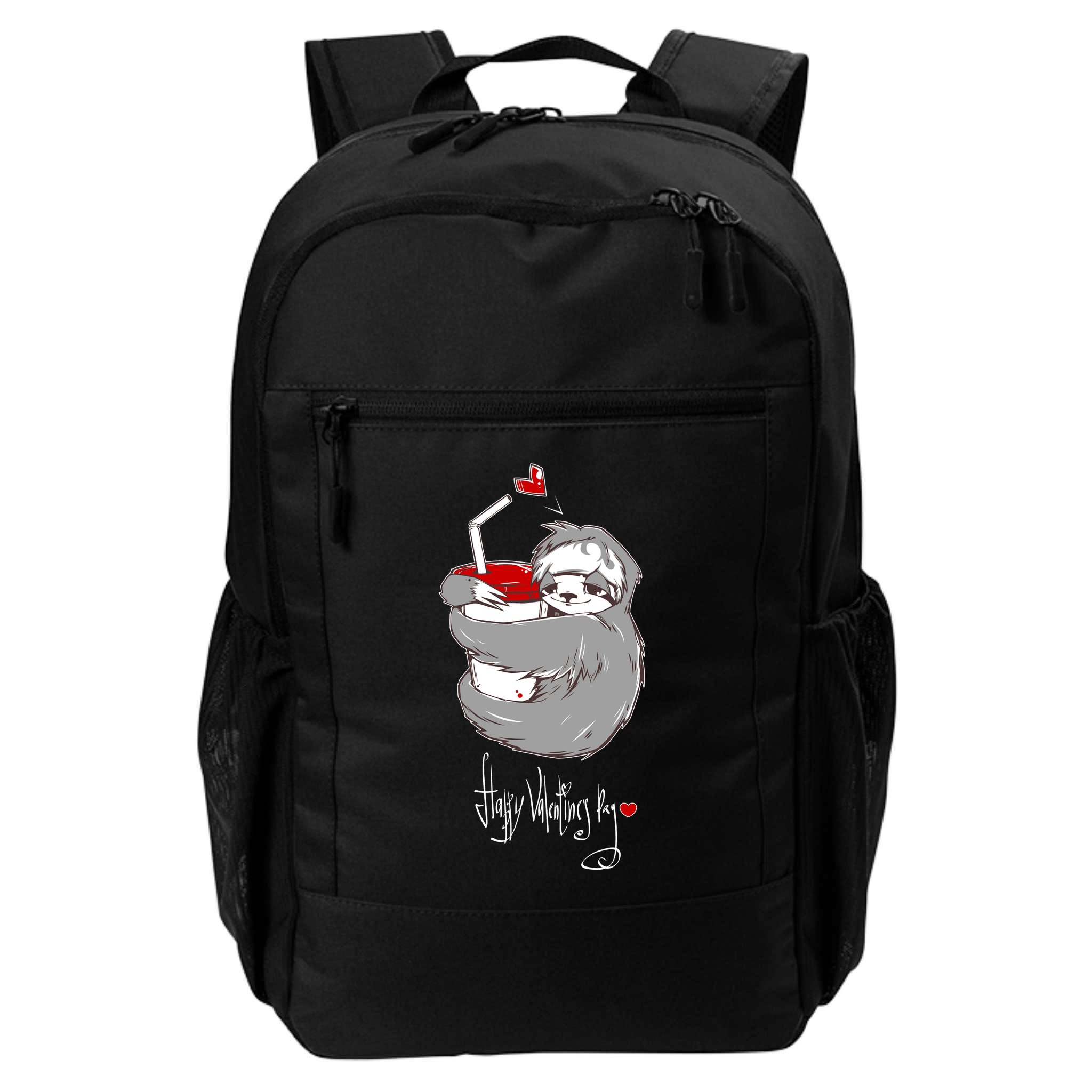Cute Sloth With Cup Happy Valentines Day Backpack
