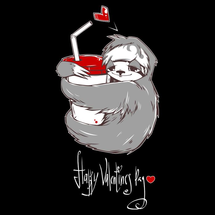 Cute Sloth With Cup Happy Valentines Day Backpack