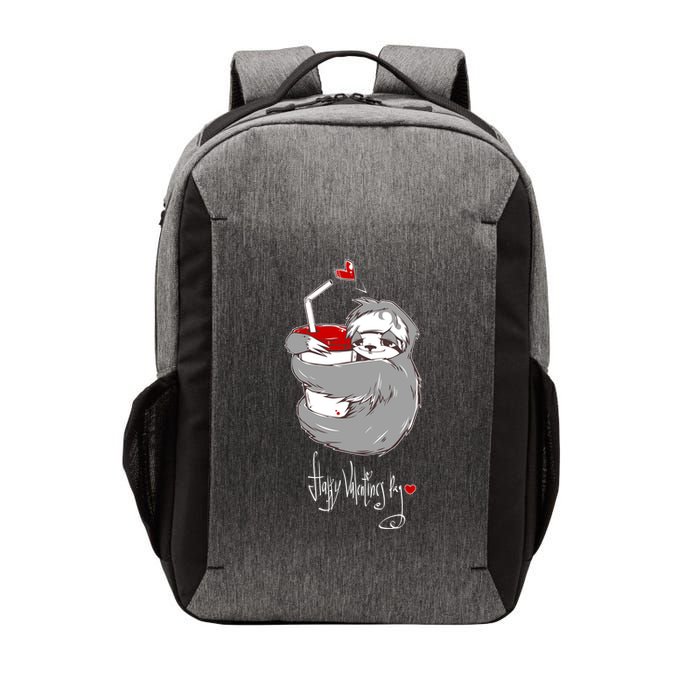 Cute Sloth With Cup Happy Valentines Day Vector Backpack