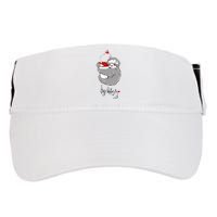Cute Sloth With Cup Happy Valentines Day Adult Drive Performance Visor