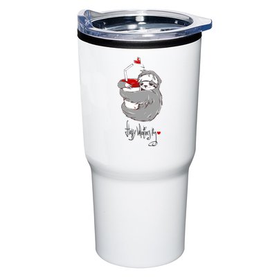 Cute Sloth With Cup Happy Valentines Day Tumbler