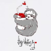 Cute Sloth With Cup Happy Valentines Day Wool Snapback Cap