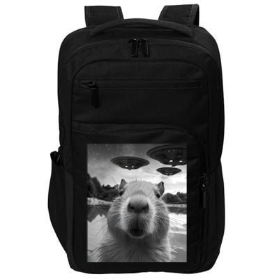 Capybara Selfie With Ufos Weird Impact Tech Backpack