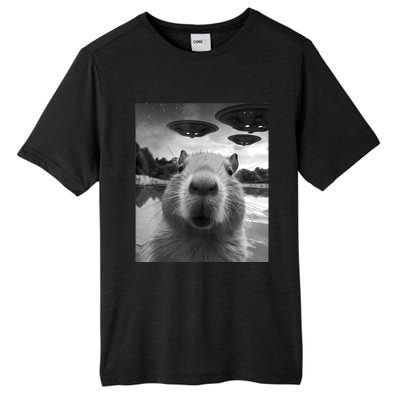 Capybara Selfie With Ufos Weird Tall Fusion ChromaSoft Performance T-Shirt