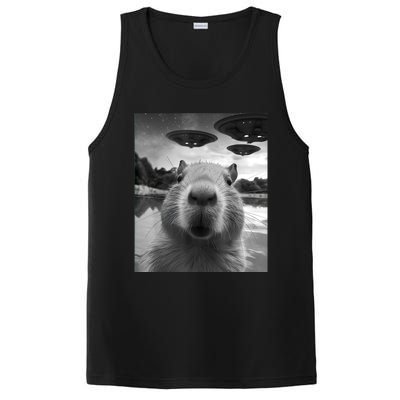 Capybara Selfie With Ufos Weird PosiCharge Competitor Tank