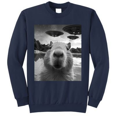 Capybara Selfie With Ufos Weird Sweatshirt