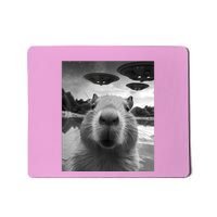Capybara Selfie With Ufos Weird Mousepad