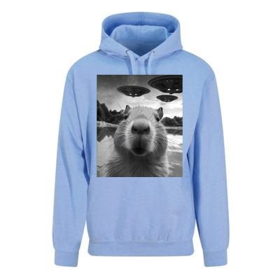 Capybara Selfie With Ufos Weird Unisex Surf Hoodie