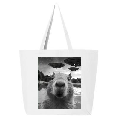 Capybara Selfie With Ufos Weird 25L Jumbo Tote