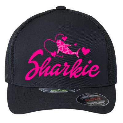 Cute Shark Womens Kids Funny Shark Flexfit Unipanel Trucker Cap