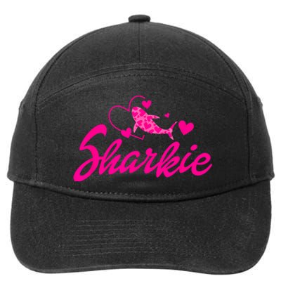 Cute Shark Womens Kids Funny Shark 7-Panel Snapback Hat