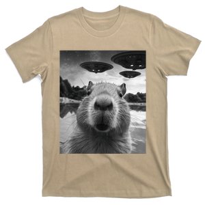 Capybara Selfie With Ufos Weird T-Shirt