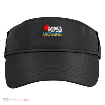 Canada Stand With Ukraine Ukrainian Canadian Support Retro Adult Drive Performance Visor