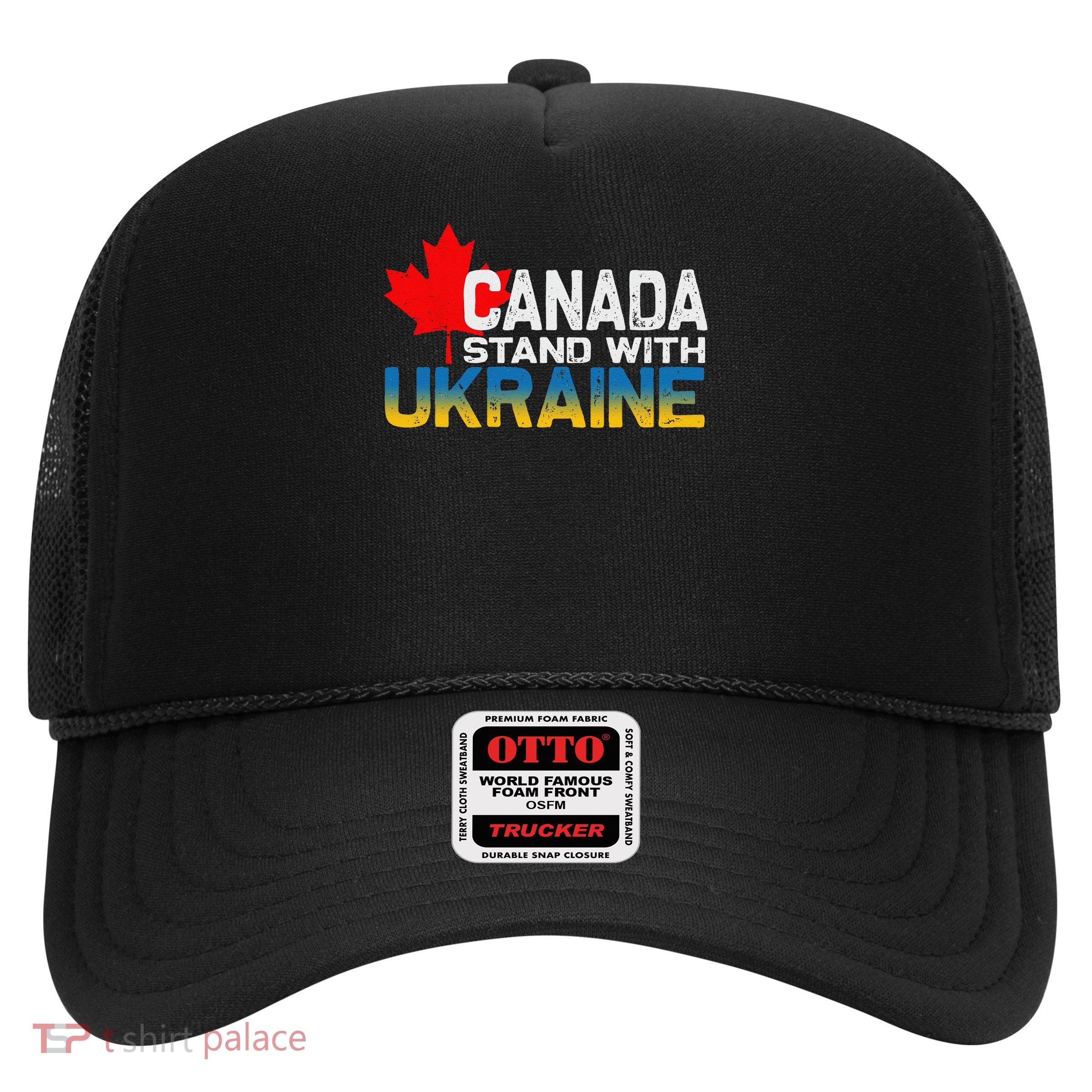 Canada Stand With Ukraine Ukrainian Canadian Support Retro Trucker Hat
