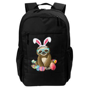 Cute Sloth With Bunny Ears Egg Hunting Easter Sloth Daily Commute Backpack