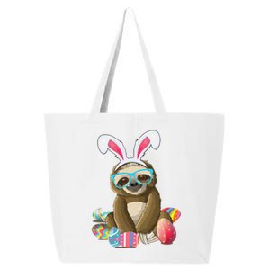 Cute Sloth With Bunny Ears Egg Hunting Easter Sloth 25L Jumbo Tote