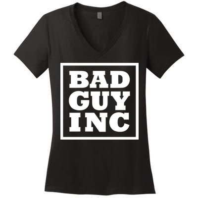 Chael Sonnen Wearing Bad Guy Inc Women's V-Neck T-Shirt