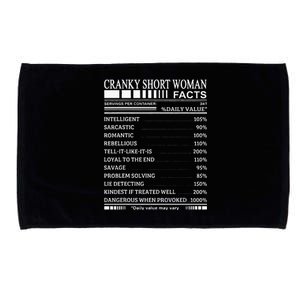 Cranky Short Woman Facts Servings Per Container Microfiber Hand Towel