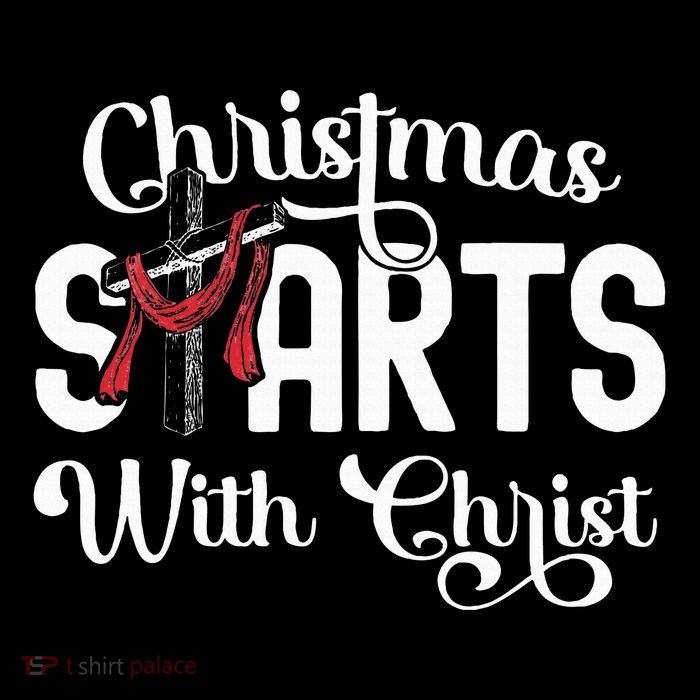 Christmas Starts With Christ Cross Jesus Christian T-Shirt